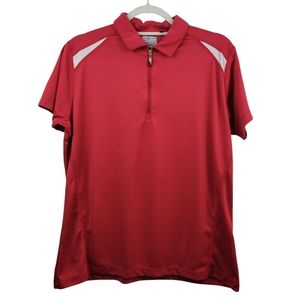 River's End Red Cool Matrix Sport Zip Polo Size XLarge
